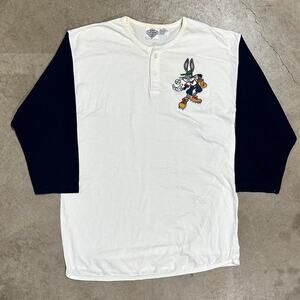 Vintage 1991 Looney Tunes Bugs Bunny Tee Mens Large Long Sleeve Warner Bros